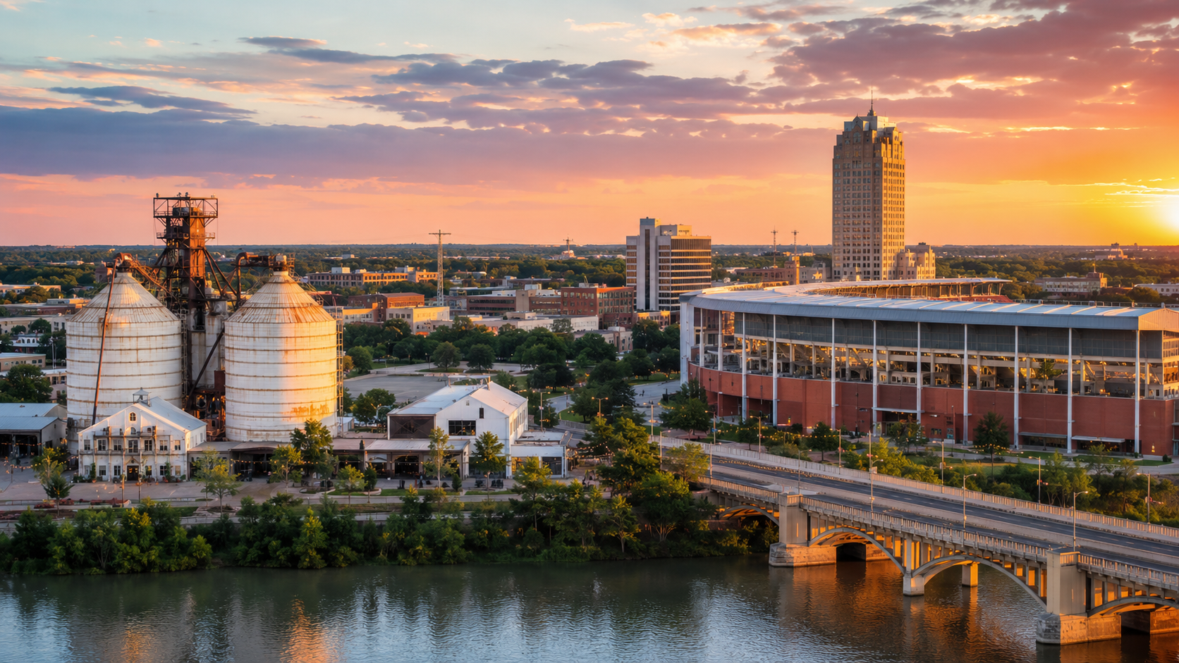 Waco at dusk